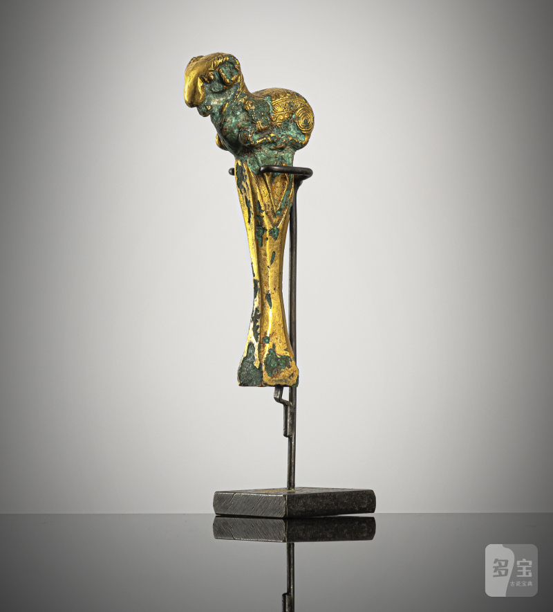A RARE GILT-BRONZE 'RAM' ZITHER TUNING KEY - 图6